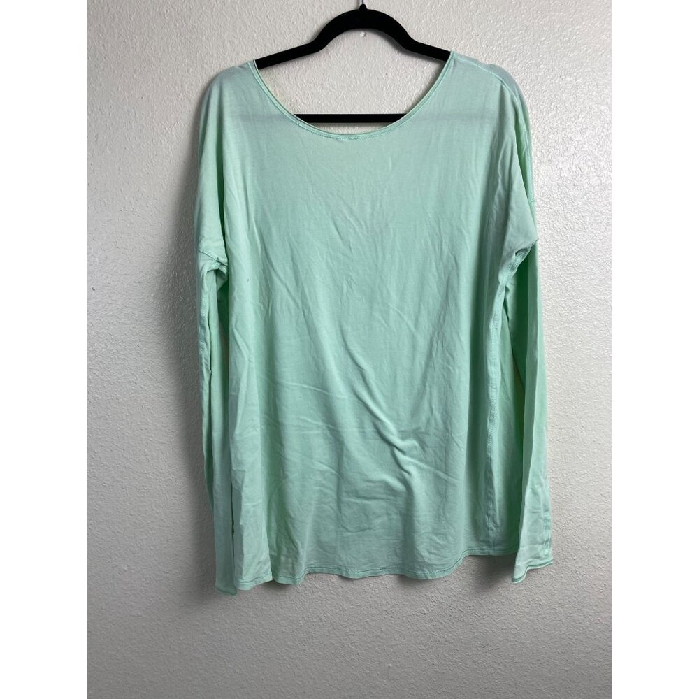 SOLDD💕Lululemon V-neck Long Sleeve jersey Top women size XL Light Green - Picture 2 of 15